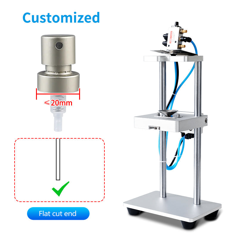 ZONESUN ZS-JG300 Pneumatic Spray Perfume Bottle Cap Dip Tube Cutting Machine ZONESUNPRO