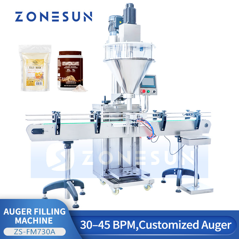 ZONESUN ZS-FM730A 10-2000g Automatic Pneumatic Powder Filling Machine