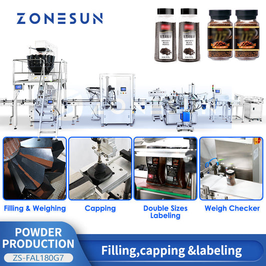 Powder Filling Capping Labeling Line
