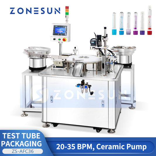 ZONESUN ZS-AFC36 Test Tube Liquid Filling and Capping Machine Cam System Monoblock Equipment