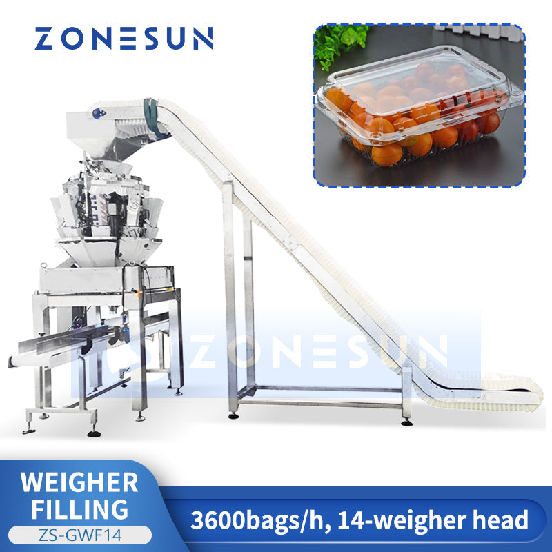 Multihead weigher filling line