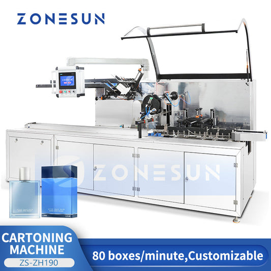 ZONESUN ZS-ZH190 Automatic Cartoning Machine | Horizontal Box Perfume Packing Machine
