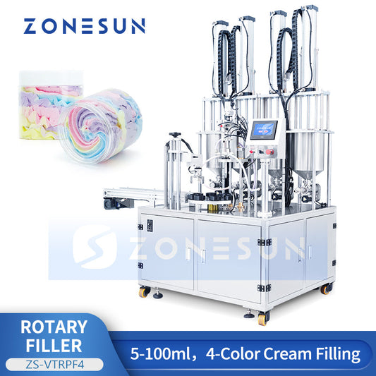 ZONESUN ZS-VTRPF4 Automatic 4-Color Cream Filling Machine