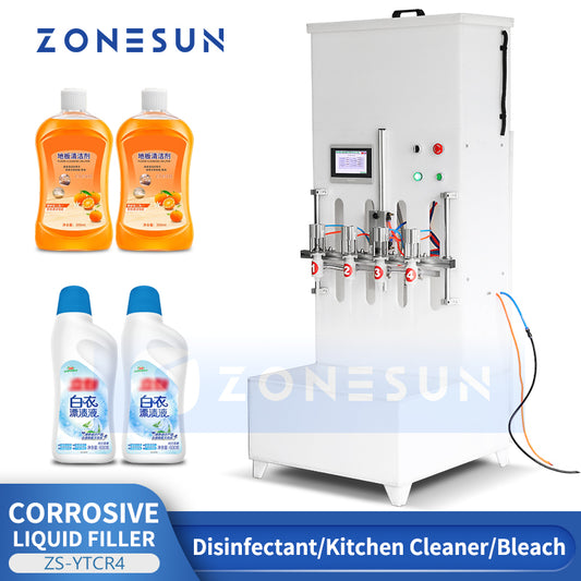 ZONESUN ZS-YTCR4 Semi-automatic Corrosive Liquid Filling Machine(Best Offer)