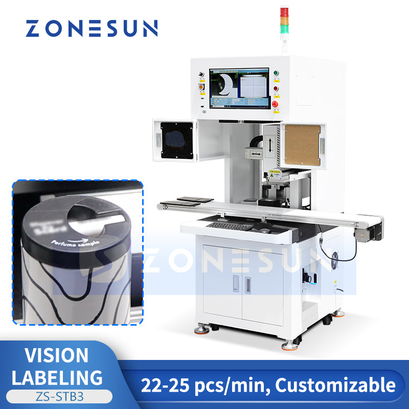 ZONESUN ZS-STB3 Vision Cap Labeling Machine | ±0.1mm Accuracy