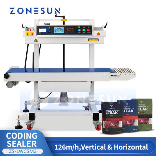 ZONESUN ZS-LWCSM2 Continuous Bag Sealing Machine With Coding Function
