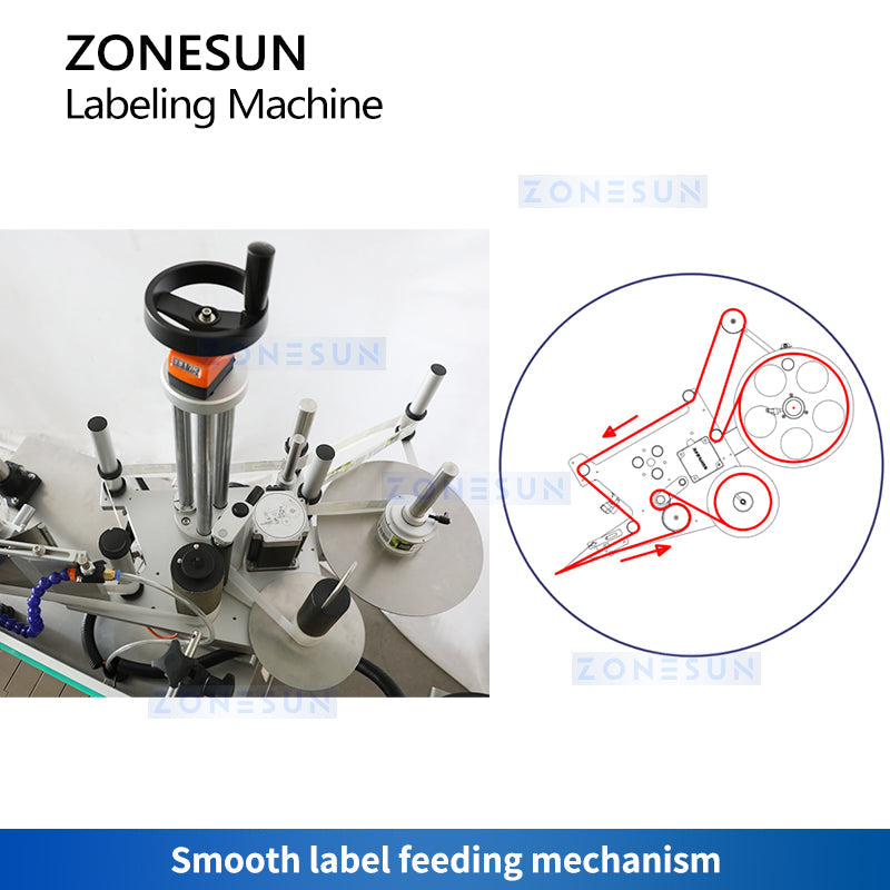 ZONESUN Automatic Tapered Label Applicator Bottle Labeling Machine Conical Container ZS-TB880 ZONESUNPRO