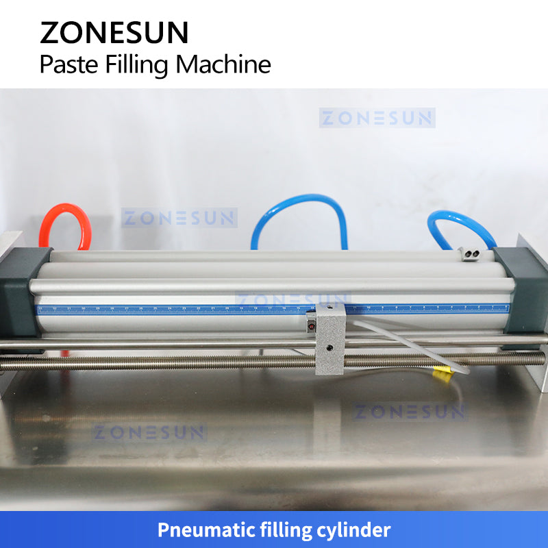 ZONESUN ZS-GY1C Pneumatic Automatic Paste Filling Machine With Conveyor ZONESUNPRO