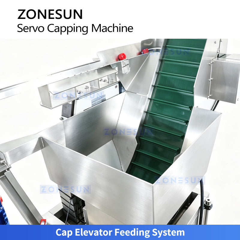 ZONESUN ZS-XG440RS2 Automatic Servo Capping Machine With Cap Feeding Placement System