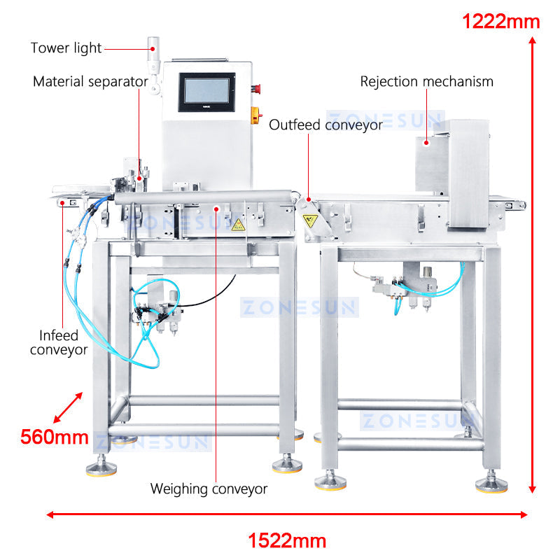 ZONESUN ZS-MD210 Industrial Check Weighing Machine ZONESUNPRO