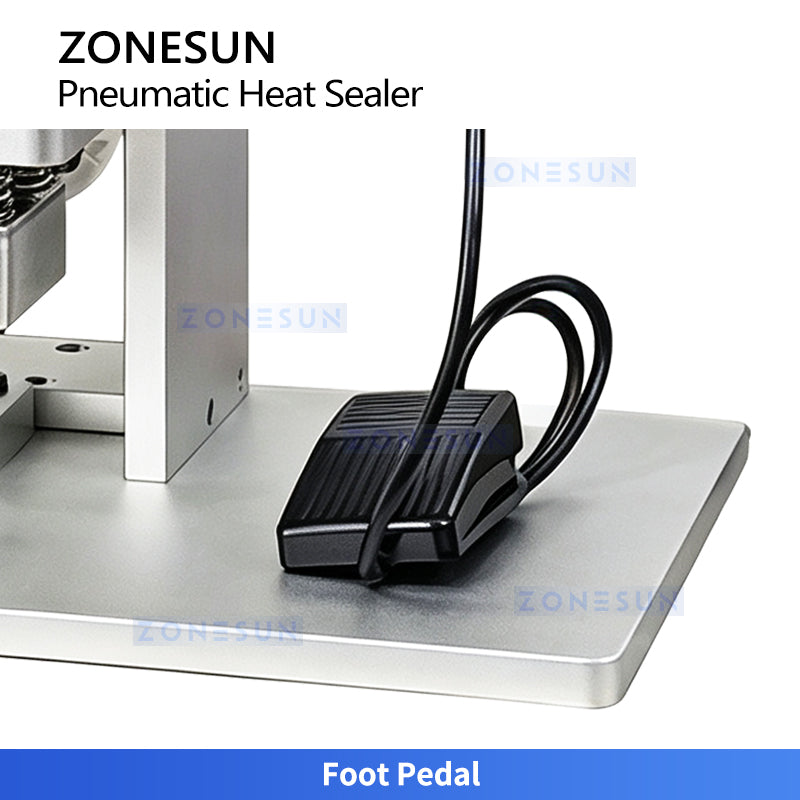 ZONESUN ZS-FK360 Desktop Pneumatic Foil Sealing Machine for Yogurt Cups Creams and Reagent Tubes