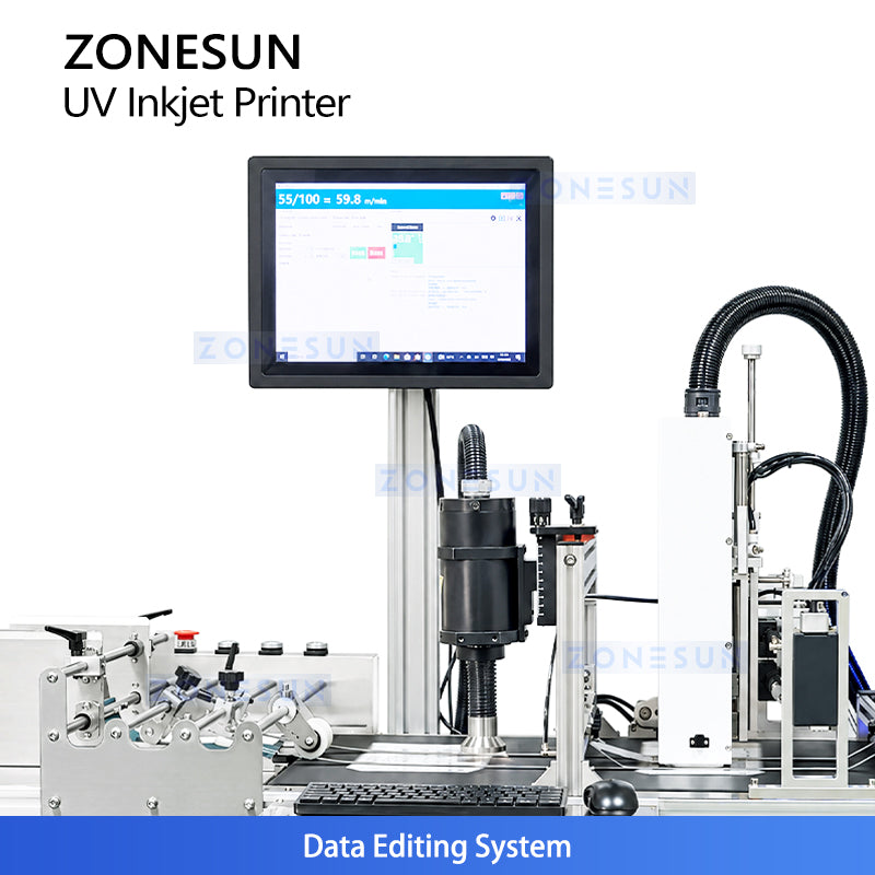 ZONESUN ZS-SUV1 UV Inkjet Coding Printer with Automatic Paging Machine