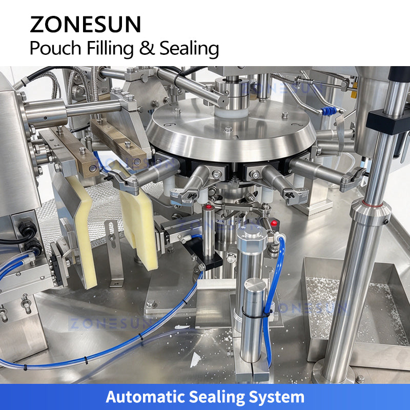 ZONESUN ZS-FM80 6-Station Premade Pouch Filling & Sealing Packaging Machine