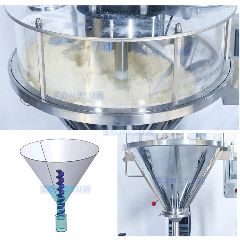 ZONESUN ZS-MB500FP Semi Automatic Auger Powder Mixing Feeding Weighing Filling Machine ZONESUNPRO