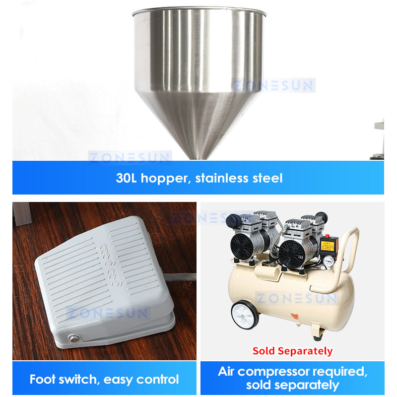 ZONESUN Semi Automatic Spout Pouch Packaging Machine Piston Pump ZS-GTSP2 ZONESUNPRO