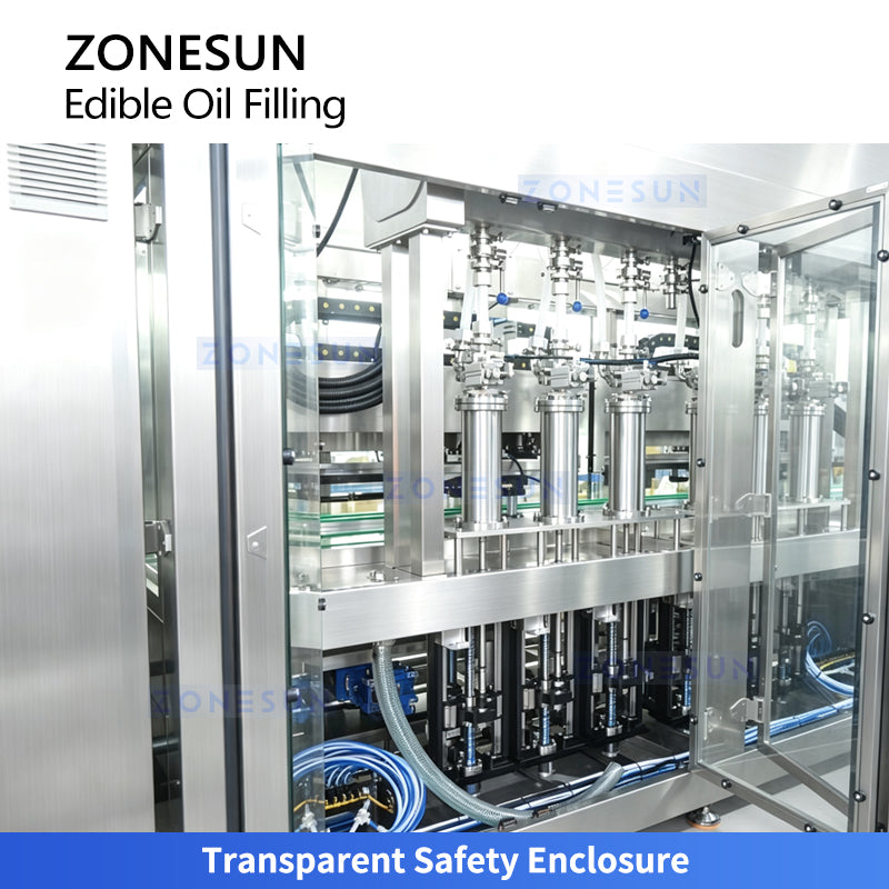 ZONESUN ZS-EVF02 8-Head Servo Tracking Cooking Oil Liquid Bottle Filling Machine