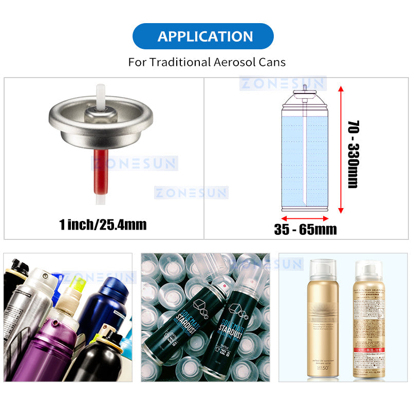ZONESUN ZS-QW254 Aerosol Aluminum Can Liquid Filling and Sealing Machine ZONESUNPRO