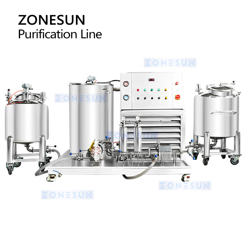 ZONESUN ZS-FAL180W Automatic Perfume Mixing Cooling and Filtration Line Fragrance Industrial Solution
