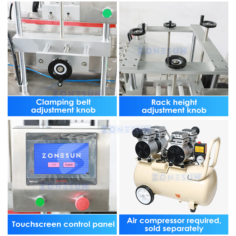 ZONESUN ZS-VTYG01 Automatic plastic Lids Seal Feeding Pressing Machine ZONESUNPRO