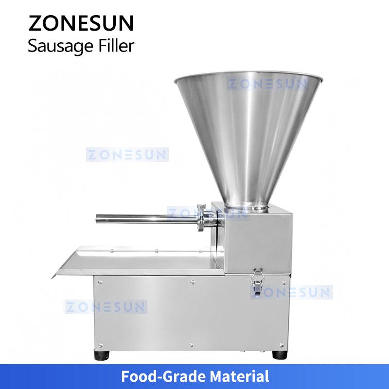 ZONESUN ZS-SFR1 Electric Sausage Stuffer Machine with Stainless Steel Hopper for Meat Filling