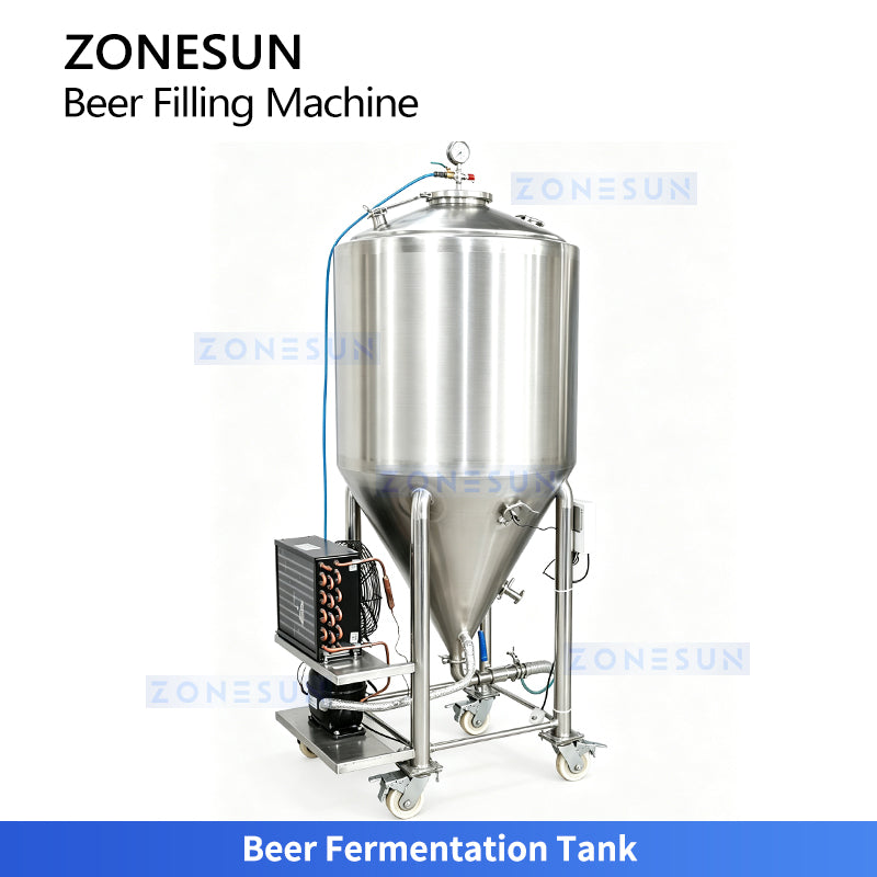 ZONESUN ZS-DG4A 4-Head Isobaric Beer Bottle Filling Machine with Fermentation Tank