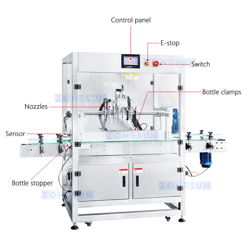 ZONESUN ZS-XPJ8 Automatic 8 Heads Anion Rinsing Machine ZONESUNPRO