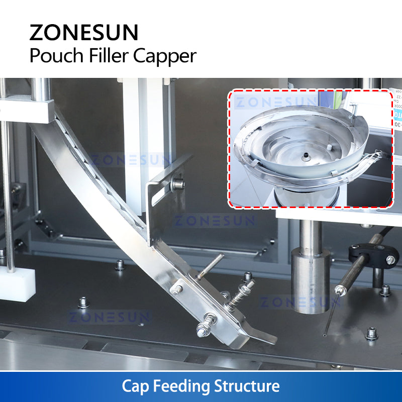ZONESUN ZS-ASP2 Automatic Spout Pouch Piston Pump Liquid Filling Capping Machine