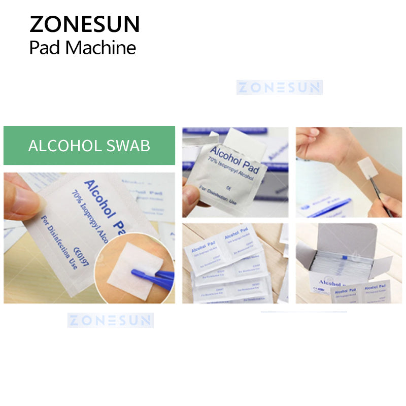 ZONESUN ZS-ZMJ1 Automatic Horizontal Alcohol Pre Pads Packaging Machine ZONESUNPRO