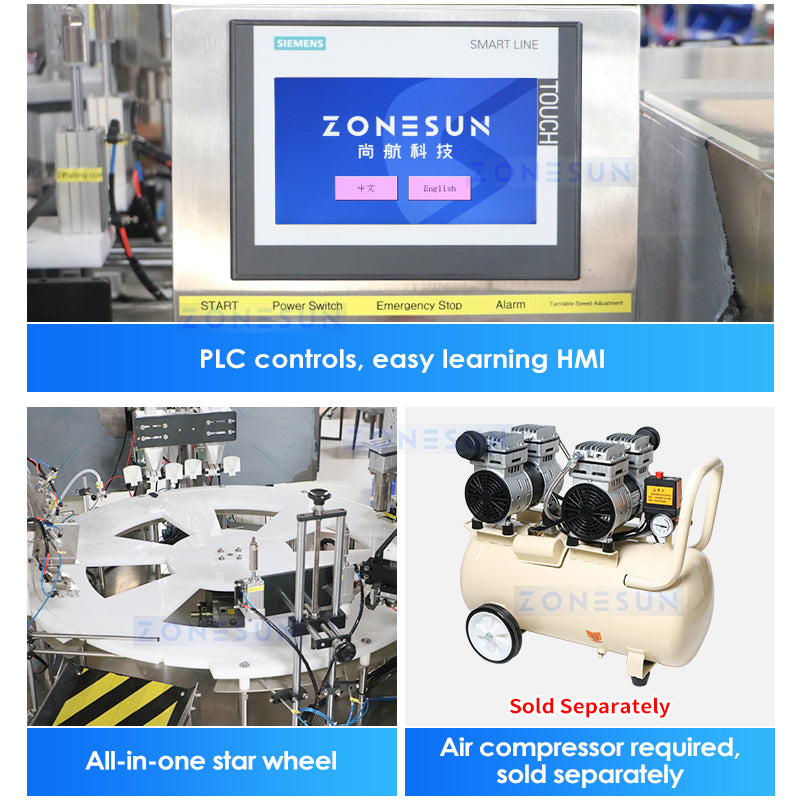 ZONESUN Automatic Perfume Filling Sealing Machine ZS-AFC21 ZONESUNPRO
