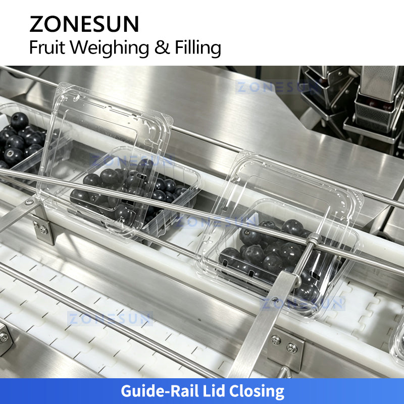 ZONESUN ZS-GWF15 Automatic Small Fruit Tray Filling and Lid Closing Line
