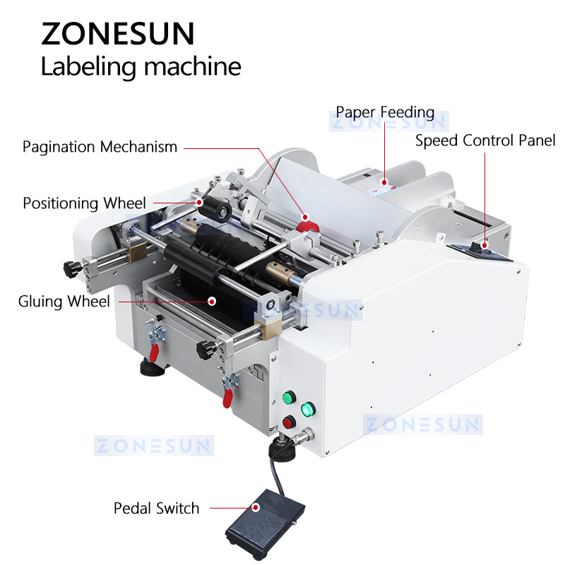 ZONESUN ZS-JTB10 Wet Glue Labeling Machine
