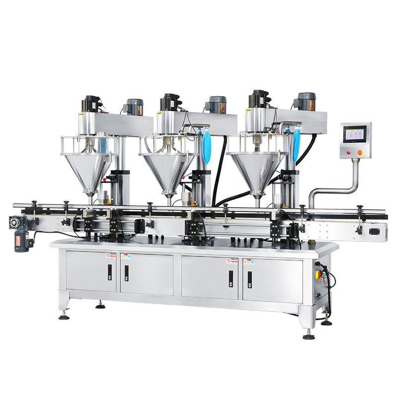 ZONESUN ZS-FM4A Automatic 3 Heads Servo Motor Auger Powder Filling Machine ZONESUNPRO
