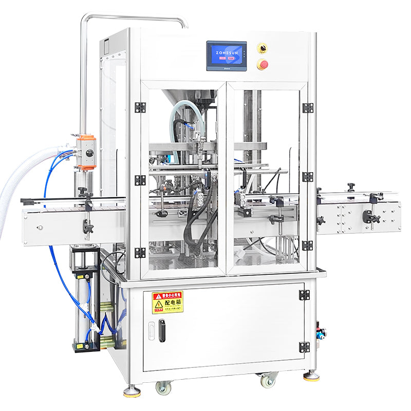 ZONESUN ZS-YT2T-2PXD Automatic 2 Heads Servo Piston Pump Shampoo Lotion Paste Filling Machine