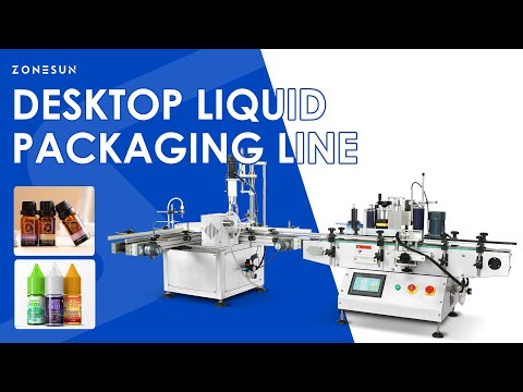 ZONESUN Automatic Liquid Packing Machine Essential Oil Vial Eyedrops Bottle Desktop Filling and Capping Equipment ZS-AFCL1