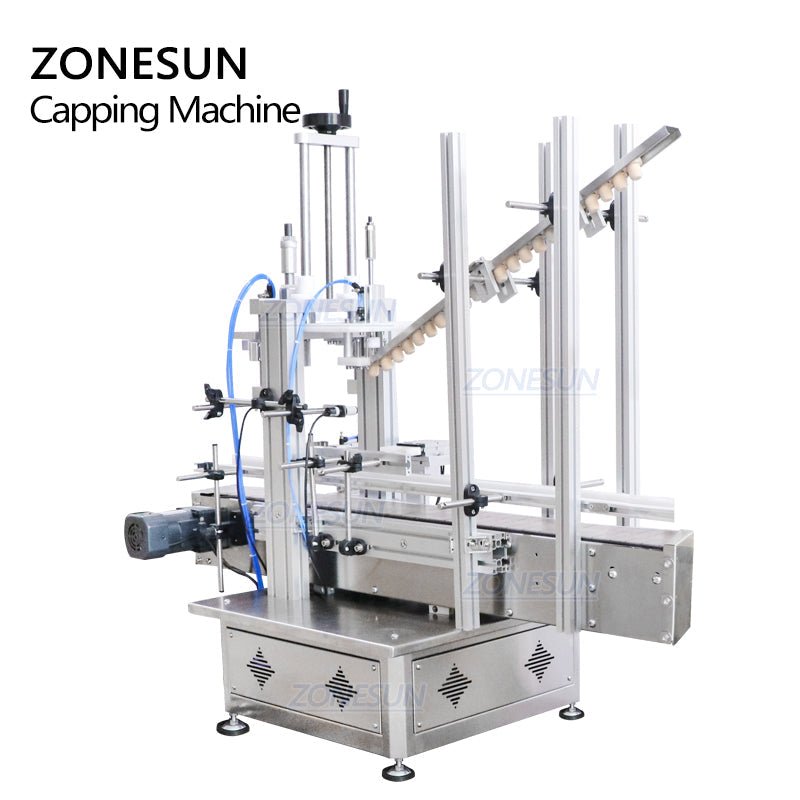 ZONESUN ZS-XG1870D1 Pneumatic Automatic Wooden Cork Feeding Pressing Capping Machine ZONESUNPRO