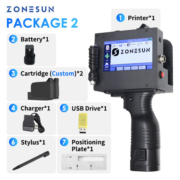 Máquina de impresión de inyección de tinta multilingüe de mano ZONESUN ZS-HIP508