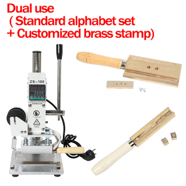 ZONESUN ZS-100A 5x10cm Logotipo personalizado Máquina de estampado en caliente