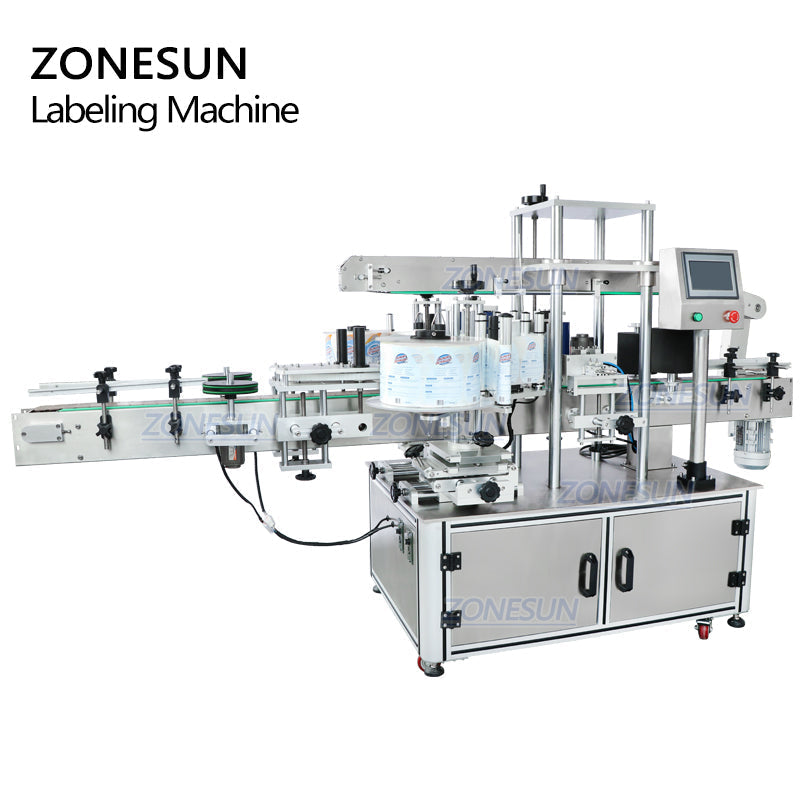 ZONESUN ZS-TB300Z Dual Use Automatic Square Round Double Sides Labeling Machine ZONESUNPRO