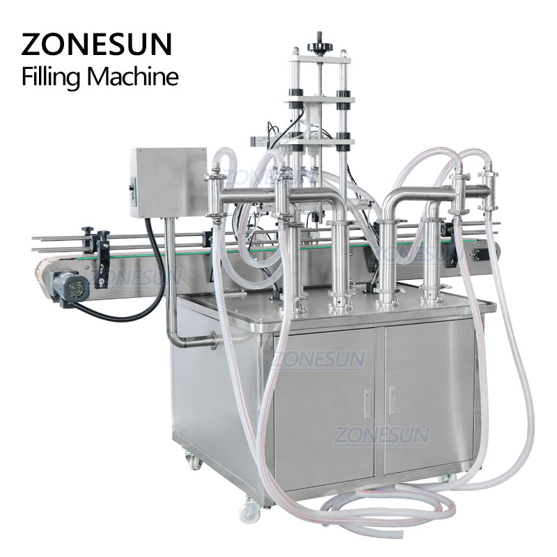 ZONESUN ZS-YT4T-4Y Custom 4 Heads Liquid Filling Machine ZONESUNPRO