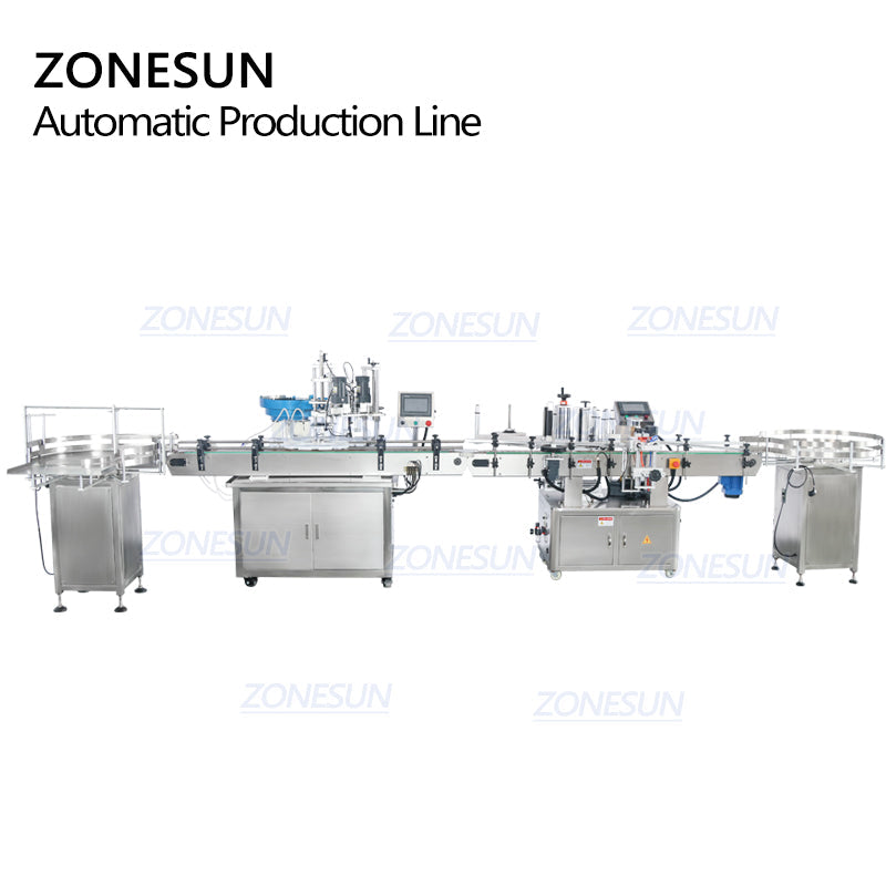ZONESUN ZS-FAL180A8 Full Automatic Magnetic Pump Liquid Filling Capping and Labeling Machine ZONESUNPRO