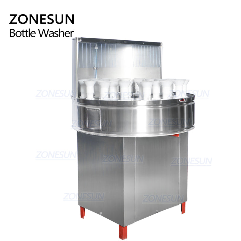 ZONESUN ZS-WB32 Rotary Small Semi Automatic Bottle Washing Machine ZONESUNPRO