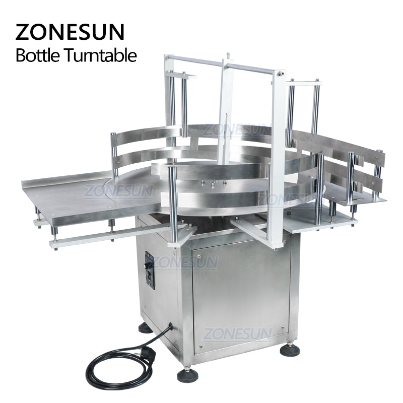 ZONESUN ZS-LP600Z Tabletop Automatic Round Rotary Bottle Unscrambler For Production Line ZONESUNPRO