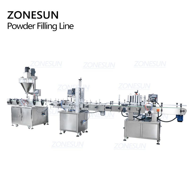 ZONESUN Powder Filling Capping Round And Bottle Labeling Machine ZONESUNPRO