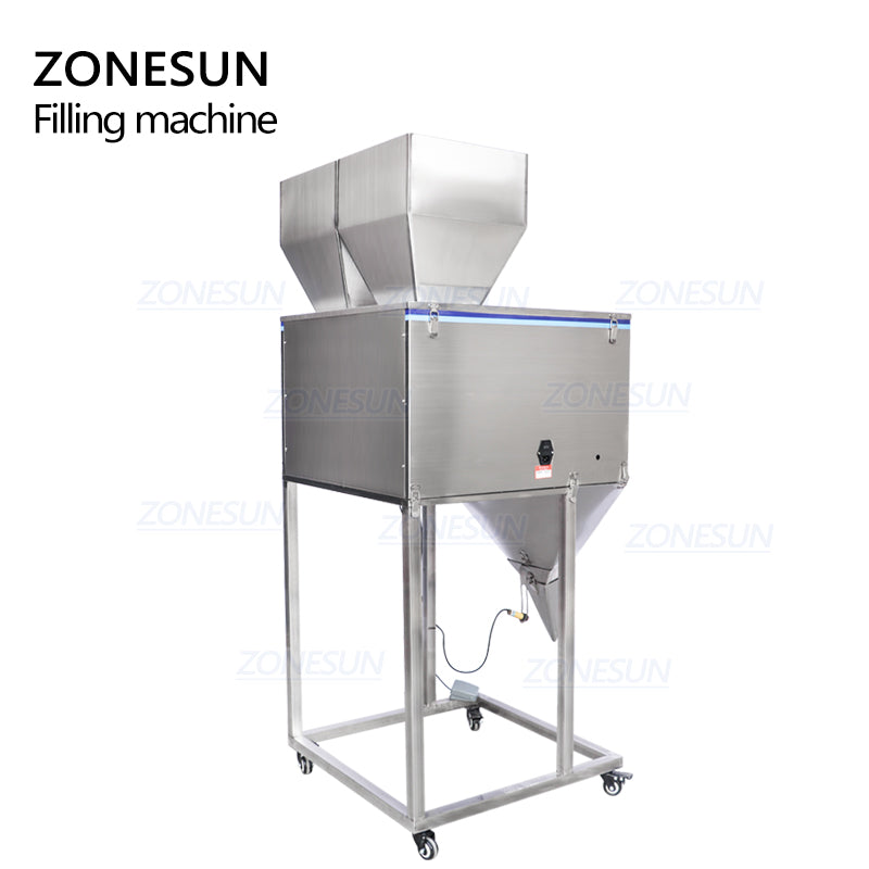 ZONESUN DL-5000D Semi Automatic 2 Heads Powder Weighing Filling Machine ZONESUNPRO