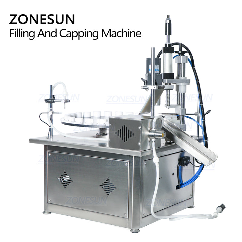 ZONESUN ZS-AFC1M Custom Small Vial Magnetic Pump Liquid Filling And Capping Machine ZONESUNPRO