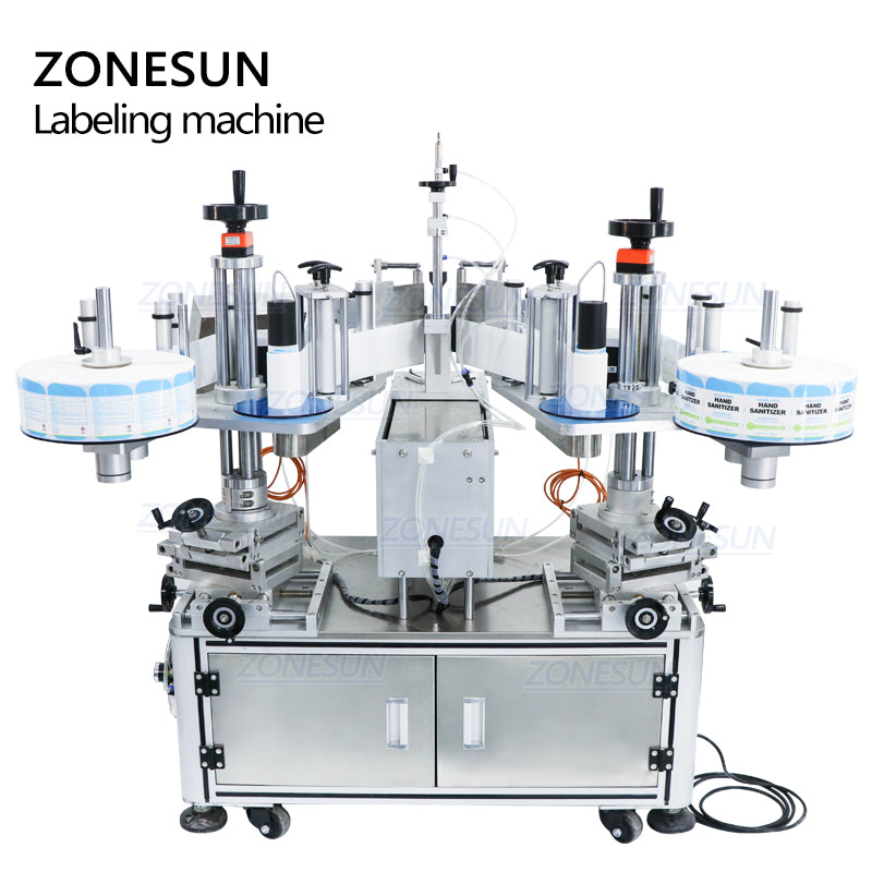 ZONESUN XL-T806 Semi Automatic Double-side Square Bottle Labeling Machine With Date Coder ZONESUNPRO