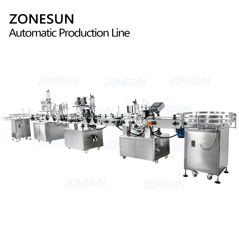 ZONESUN ZS-FAL180R5 Automatic Liquid Piston Filling Capping And Labeling Machine ZONESUNPRO