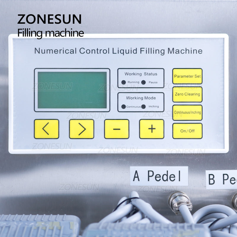 ZONESUN ZS-MP252W 50-3500ml 2 Heads Magnetic Pump Liquid Filling And Weighing Machine ZONESUNPRO