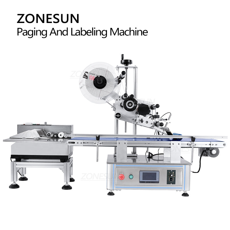 ZONESUN ZS-TB180PBF Automatic Flat Paper Paging And Labeling Machine ZONESUNPRO