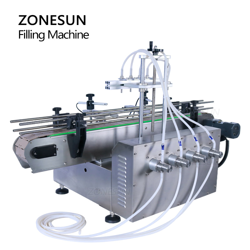 ZONESUN ZS-DTMP4C Desktop 4 Nozzles Magentic Pump Liquid Filling Machine ZONESUNPRO